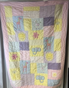 Baby Girl Crib Quilt The Company Store 34 1/2” x 48” Cotton Wall Decor - Picture 1 of 3