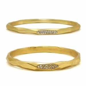 Pave matter Armreif in Gold breit & schmal Ipp Designer inspiriert - Bild 1 von 8