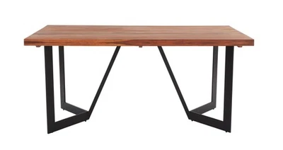 DFS Noaria Sheesham Wood & Black Iron Dining Table RRP £899 - Image 1 of 2