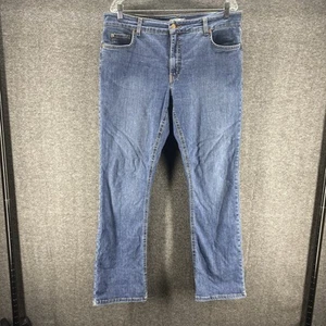 Dickies Jeans Womens 14 Regular Fit Blue Mid Rise Bootcut Stretch Western - Picture 1 of 13