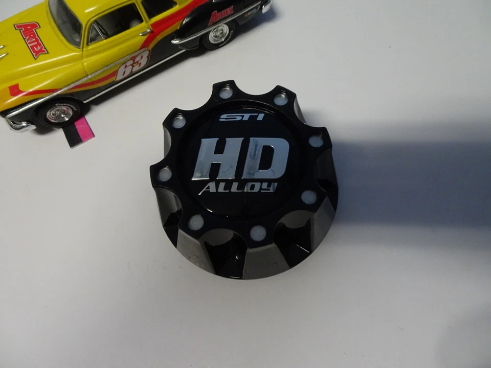Tapa central de rueda personalizada gruesa negra STI HD ALLOY # 311139, S1101-02 Foto 1 de 3