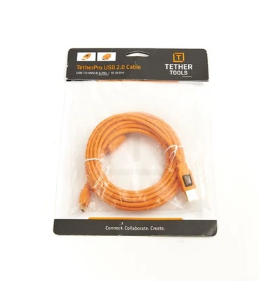 Cable Tether Tools TetherPro USB 2.0 a Mini-B de 8 pines - 15 pies - Nuevo - Imagen 1 de 2