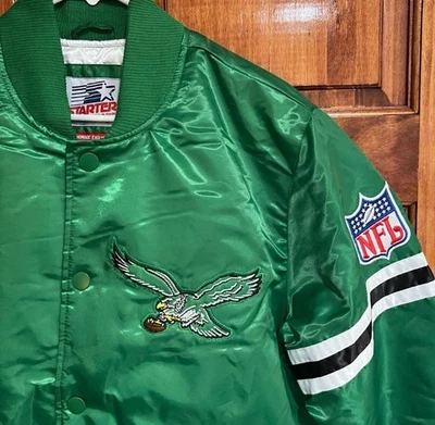Philadelphia Eagles NFL STARTER Homage Jacket NWT Large - Image 1 of 4