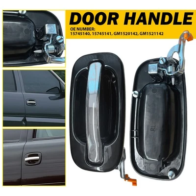 For 2000-06 GMC Yukon Yukon XL Rear Passenger & Driver Exterior Door Handle 2PCS Foto 1 de 4