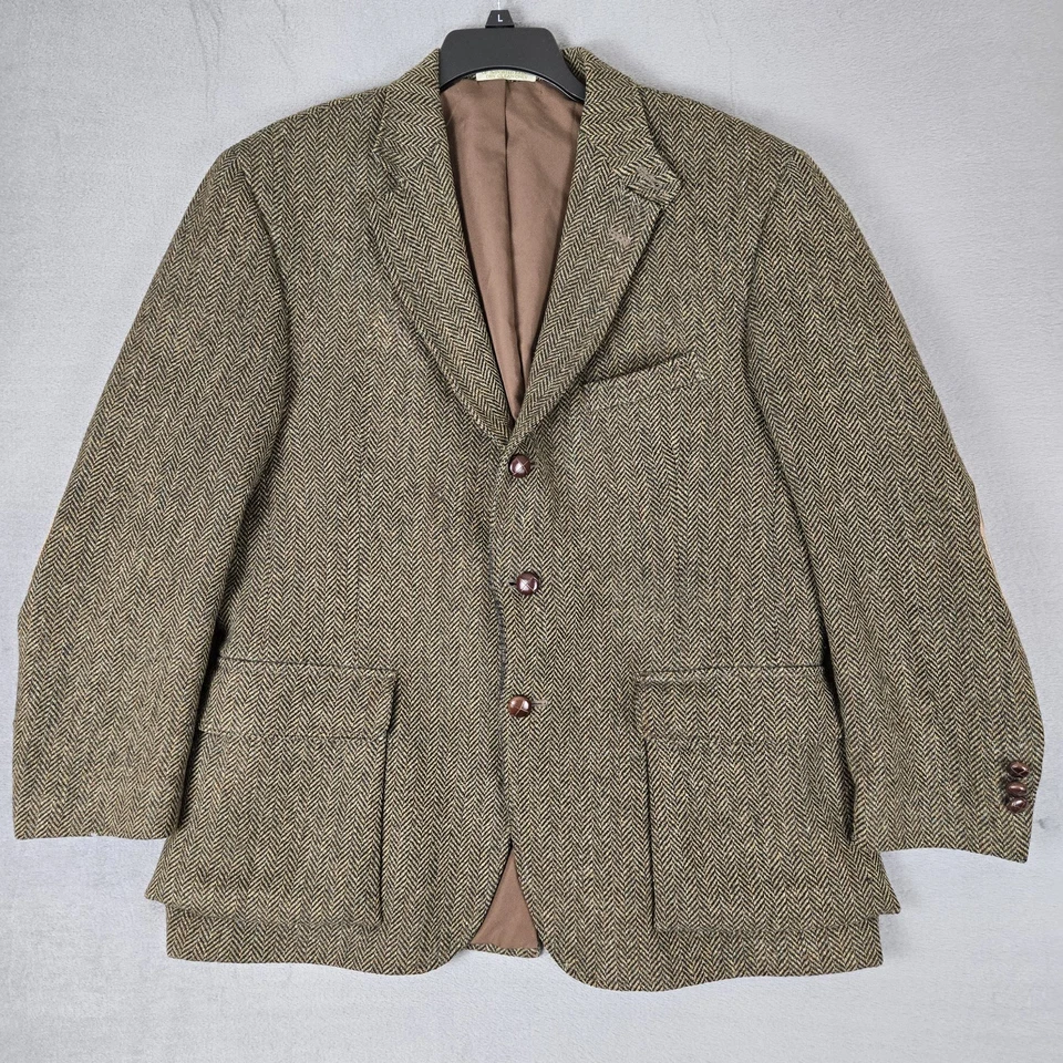 Blazer ORVIS Highland Colección Tweeds Para Hombres 46R Lana Tweed 3 Botones Hecho en EE. UU. Foto 1 de 4