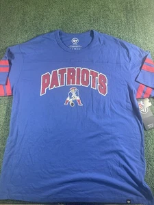 New England Patriots Shirt Herren XL 47Brand Blau Throwback Logo NFL - Bild 1 von 9