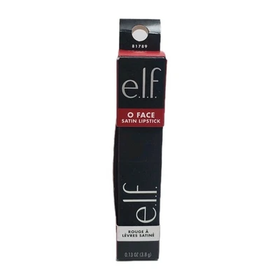 e.l.f. O Face Satin Lipstick, No Regrets (Blue Red), 0.13 oz, NEW IN BOX - Image 1 of 4