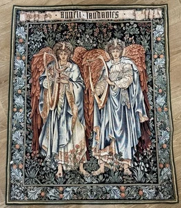 LARGE William Morris Angeli Laudantes Medieval Tapestry Wall Hanging 52" x 42” - Picture 1 of 8