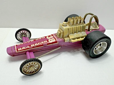 RARO Vintage Buddy L RAIL RACER Diecast Drag Car n. 138 8" n. 5139 Giappone - Immagine 1 di 4