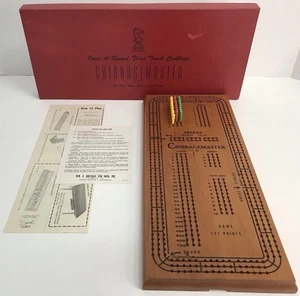 VTG Cribbagemaster Drueke Model 1950 Once-A-Round Three Track Cribbage Board USA - Picture 1 of 8