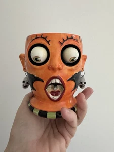 Vintage Dept 56 Halloween Googly Eye Monsterkopf Votivkerzenhalter - Bild 1 von 7