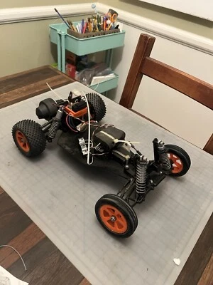 Jrx2 Vintage Rc Car Losi H Arm With Twister Motor Pocket Rocket White Label - Image 1 of 4