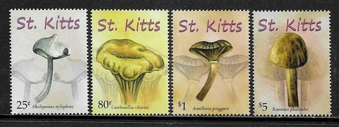 St. Kitts #758-61 Mint Never Hinged Set - Mushrooms Cover