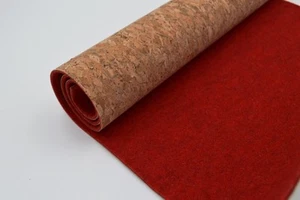 Kork mit Wollfilz rot Korkstoff roter Wollfilz Kork mit Filz Naturkork Filz rot - Bild 1 von 1