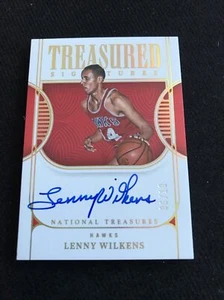 Lenny Wilkens 2022-23 National Treasures Treasured Holo Gold Auto #06/10 - Picture 1 of 2