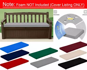 Waterproof Bench Cushion COVER ONLY for Keter Iceni & Eden Garden Furniture Pads - Picture 1 of 19