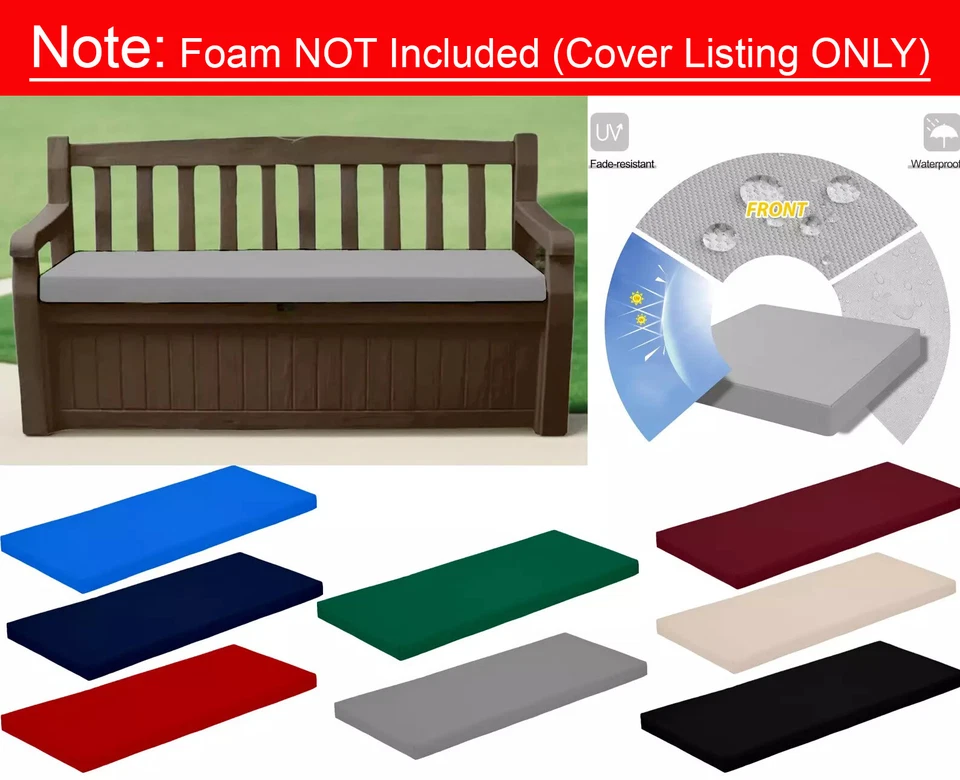 IDEAL Waterproof Bench Cushion COVER ONLY for Keter Iceni & Eden Garden Furniture Pads