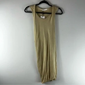 John Elliott Twist Muscle Mini Tank Sand Tencel Women’s Festival Dress Size XS - Foto 1 di 12