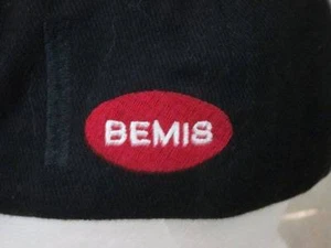 BEMIS Ball Cap Embroidered Patch Black Cotton Buckle Adjust Back - Picture 1 of 8