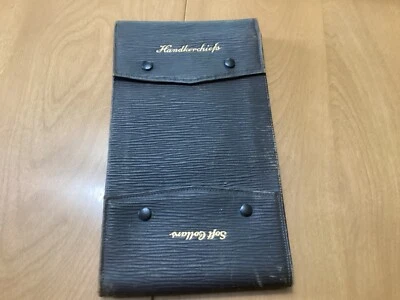 Винтажный коричневый кожаный мягкий воротник и носовой платок держатель мешок - Изображение 1 из 4