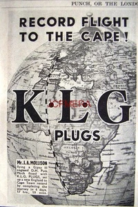 1932 'K.L.G.' Aircraft Engine Spark Plugs AD - Small Art Deco Print ADVERT - Picture 1 of 1