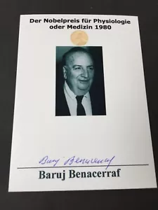 BARUJ BENACERRAF († 2011) Nobelpreis Medizin 1980 signed Foto 9,5 x 13 Autogram - Picture 1 of 1