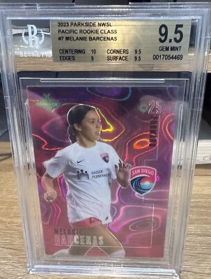 BGS 9.5 - 2023 Parkside NWSL Pacific Rookie Class #d  /99 Melanie Barcenas #7 RC - Image 1 of 2
