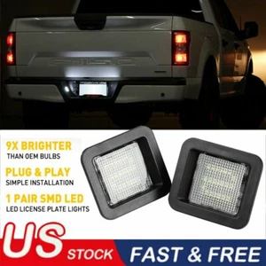 2 piezas para 15-21 Ford F150 F-150 LED placa de licencia carcasa lámpara super brillante - Imagen 1 de 12