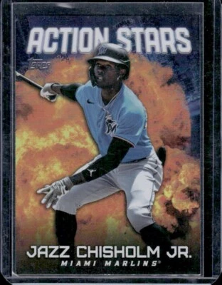2023 Topps Update Series - Action Stars Jazz Chisholm #AS-30 B2R1C83 - Image 1 of 3