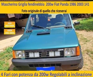 Mascherina Griglia fendinebbia 200w Fiat Panda 1986 2003 141 4x4 OFF ROAD - Picture 1 of 9
