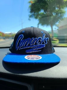 Vintaged 90s black Vancouver Canucks Zephyr rare logo Hockey Cap Hat snapback  - Picture 1 of 6