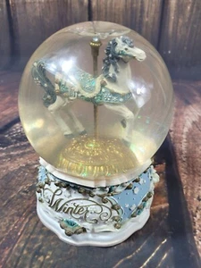 San Francisco Music Box Winter Wonderland Snowglobe Carousel Ellen Kamysz Plays - Picture 1 of 9
