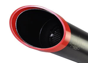 VooDoo Shorty Exhaust 1998-2003 Yamaha YZF-R1 Black With Red Accent Ring - Picture 1 of 2