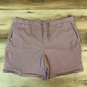 GAP Dock Shorts Mens XXL Mauve Pink Stretch Chino Elastic Waist Drawstring 7" - Picture 1 of 7