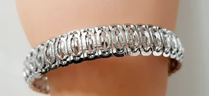 SILBER DESIGN ARMBAND ° 835 / ooo ° rhodiniert ° Meistermarke BG ° - Picture 1 of 12