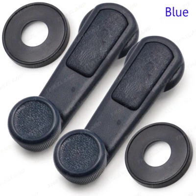 Pair Blue Windows Crank Handle Fits Mitsubishi Cyclone L200 Lancer 1986 2005 - Изображение 1 из 4