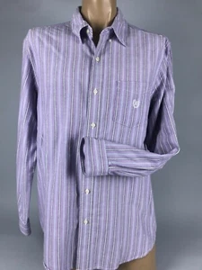 Ralph Lauren CHAPS Men's Large L Purple Striped Button Down Long Sleeve Shirt - Picture 1 of 11