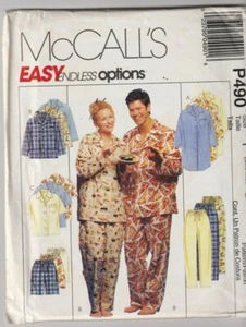 P490 / 2478 McCALLS - NIGHTSHIRT & PAJAMAS - UNISEX Sz S/M/L 31.5-40" Ch - Picture 1 of 2