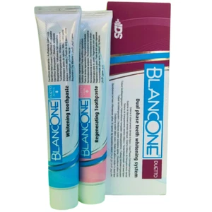 Blancone Duetto Dentifricio Sbiancante con Enzimi Naturali - 2 Tubetti da 75 ml - Foto 1 di 9