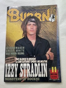 JAPAN Hard Rock Heavy Metal Magazine BURRN! IZZY STRADLIN Front Cover - Picture 1 of 13