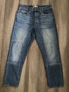 RIVET & THREAD Madewell High Rise Button Fly Patch Jeans Womens 31/$198 NEW - Picture 1 of 5
