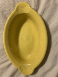 Fiestaware EINZELN gelber AUFLAUF OVALE SCHÜSSEL 9 1/2 X 5 14 - Bild 1 von 2