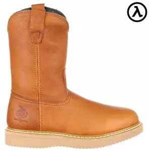 GEORGIA BOOT WEDGE 10" STEEL TOE PULL-ON WELLINGTON WORK BOOTS G5353 - ALL SIZES - Picture 1 of 7