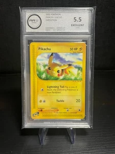Pikachu 124/165 Expedition AA-Grading 5.5 Excellent  - Picture 1 of 2
