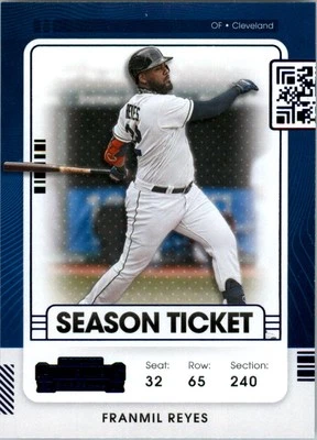2021 Panini Contenders Season Ticket Blue #82 Franmil Reyes - BB - Image 1 of 2