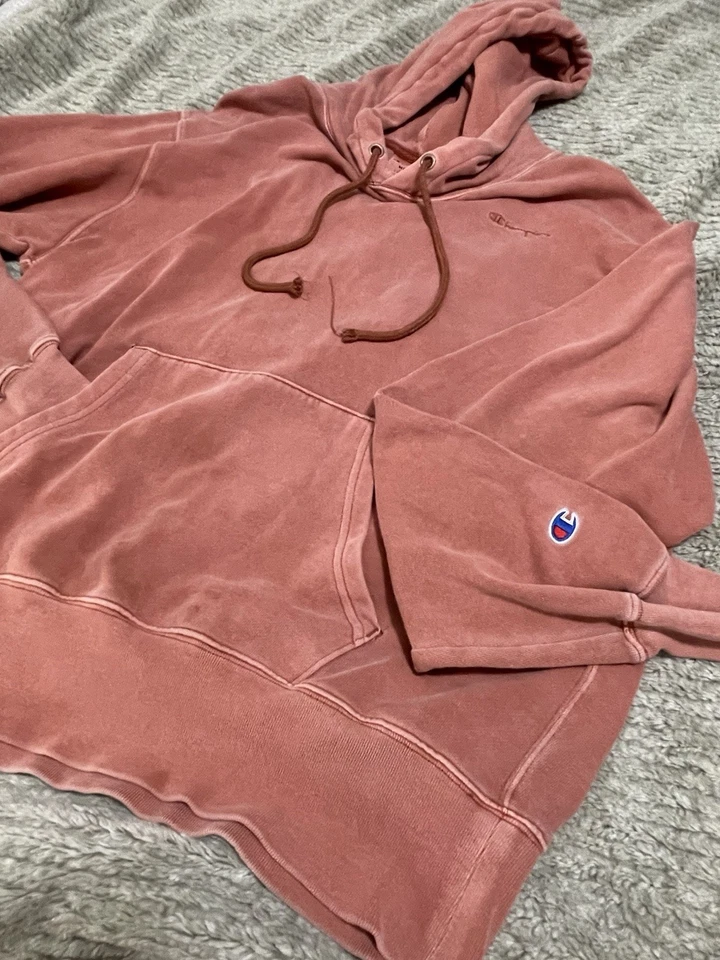 Champion Reverse Weave Coral Wash Hoodie Sweatshirt Logo Size M - Image 1 of 4
