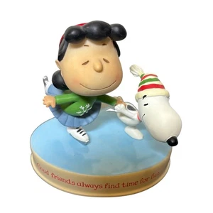 Hallmark Peanuts Lucy & Snoopy Ice Skating Figurine Sculpture Holiday Decor - Picture 1 of 16