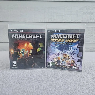 PS3 Minecraft Playstation 3 Edition Story Mode Season Pass Bundle Lot of 2 - Image 1 of 4