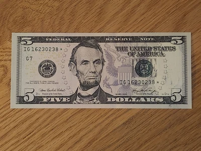 2006 $ "STAR NOTE" GEM/UNC CHICAGO IG16230238* 2 OF 3 CONS RUN # 6 640K - Image 1 of 4