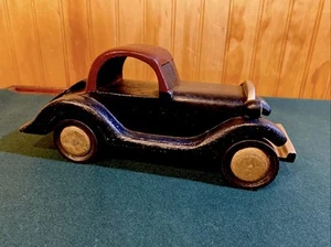Vintage Handcrafted 11" Wood Classic Antique Old Time Car Collectible 1920's - Imagen 1 de 9